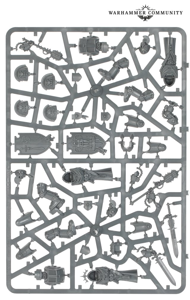 A part of the new Dark Angels upgrade sprue from Games Workshop.