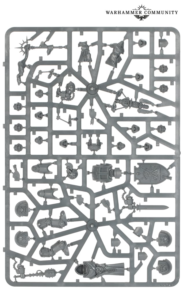 A part of the new Dark Angels upgrade sprue from Games Workshop.