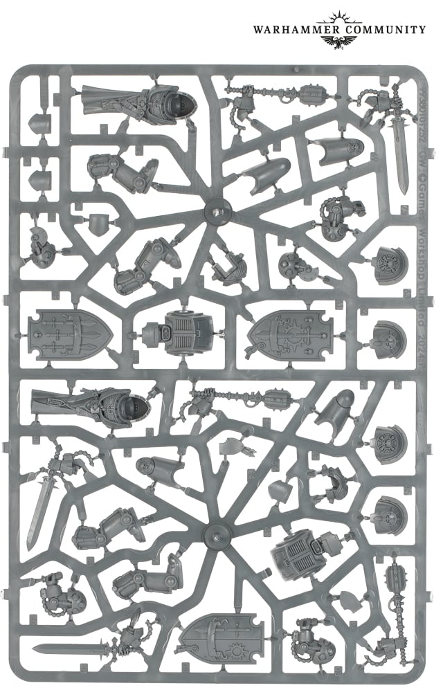 A part of the new Dark Angels upgrade sprue from Games Workshop.