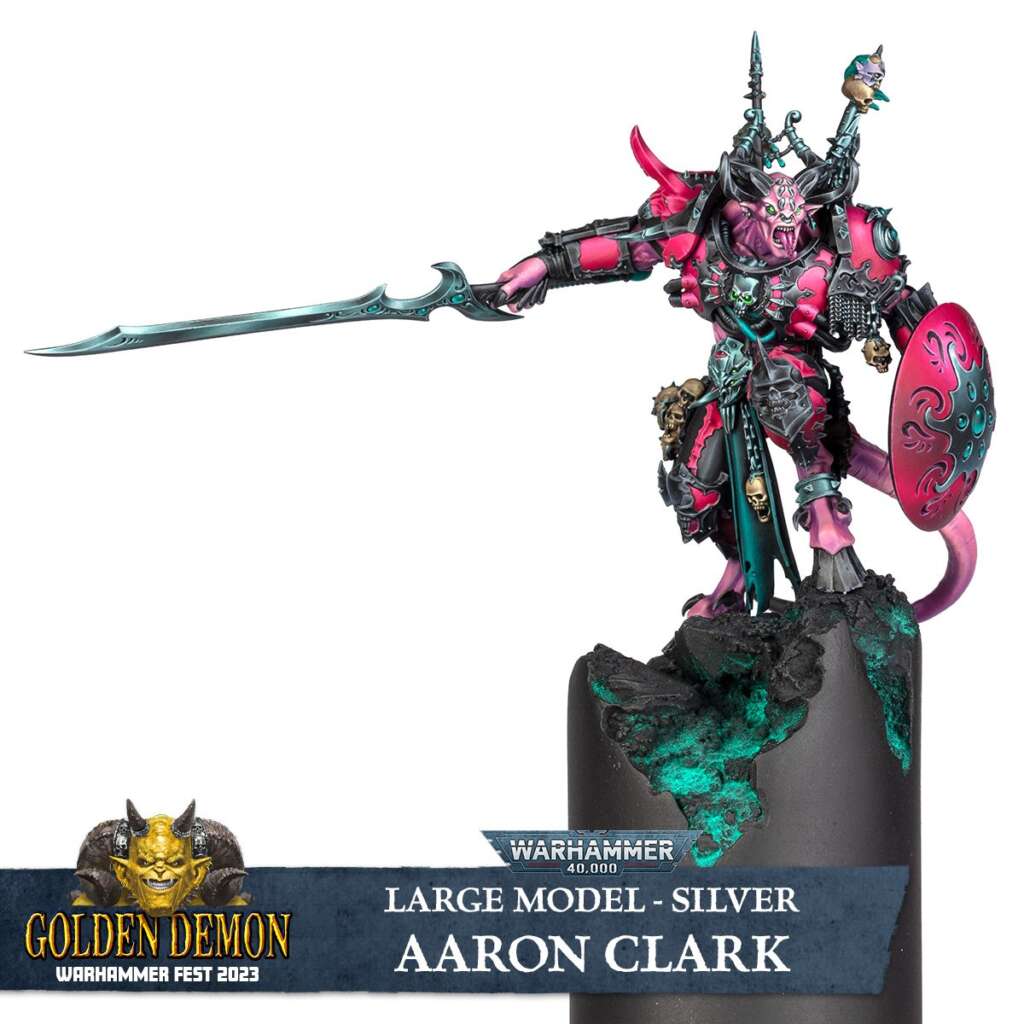 A Chaos Demon Lord which won the 2023 Golden Demon award for best large model.