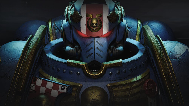 Official art from the upcoming Warhammer 40K Call of Duty expansion, featuring an Ultramarine in power armor.