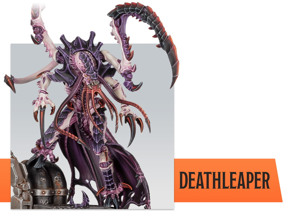 The Tyranid Deathleaper figure that was nominated for the 2023 Warhammer Miniature of the Year contest.