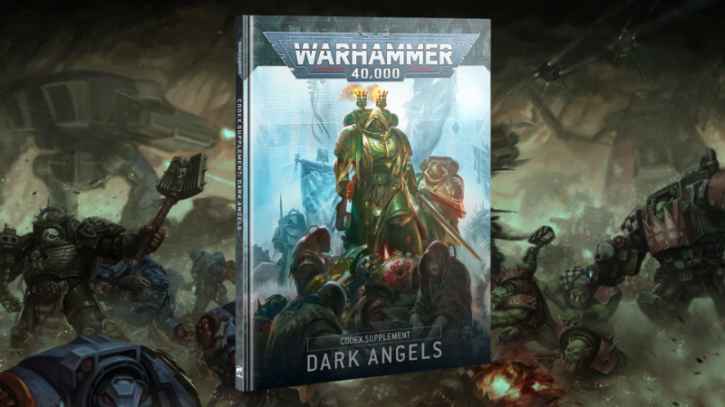 The cover to the new Warhammer 40K 10th edition Codex Supplement: Dark Angels.