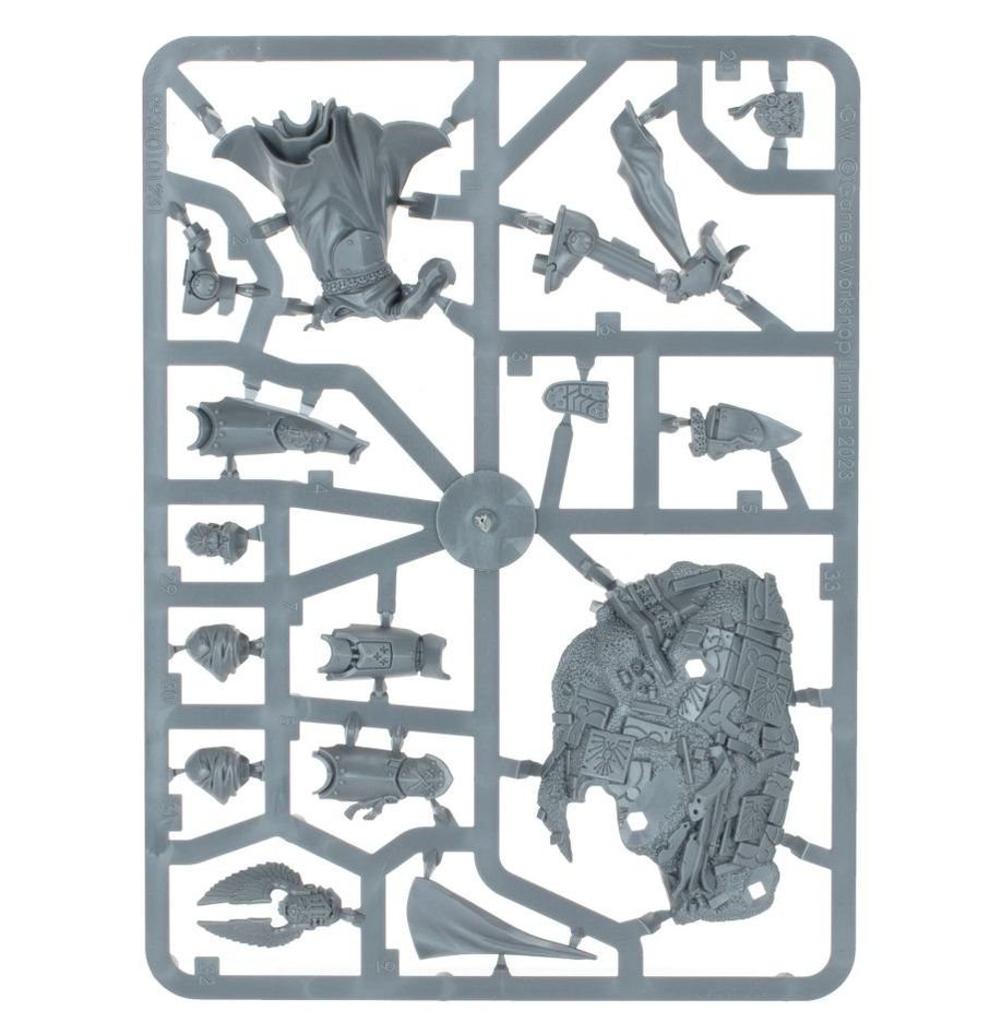 The first set of sprues included with the new Lion El'Jonson model for Warhammer 40K 10th edition.