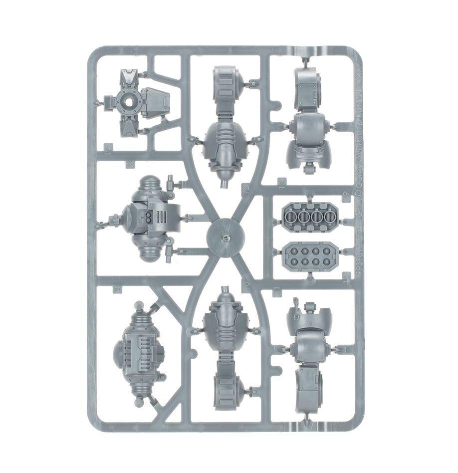 The accessories sprue for the Ballistus Dreadnought Warhammer 40K model.