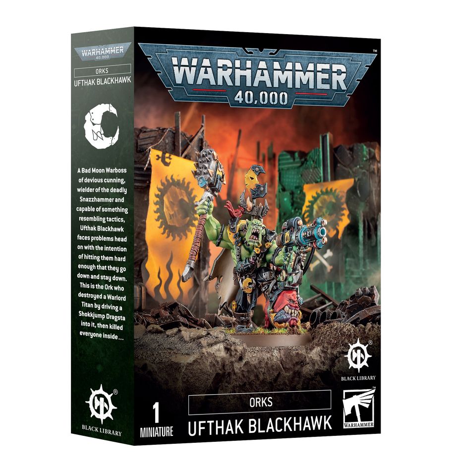 The Warhammer 40K box for the new Ufthak Blackhawk model.