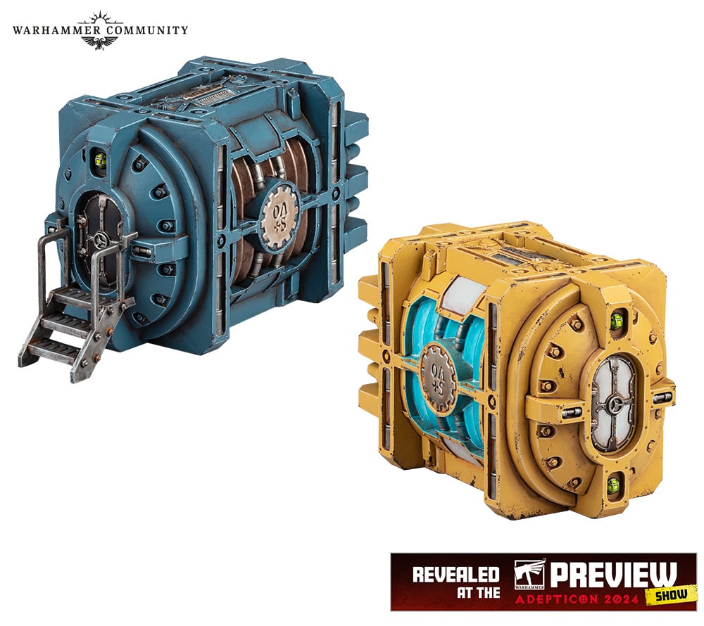 The two Plasma Generatorium terrain pieces included in the Kill Team: Termination box set.