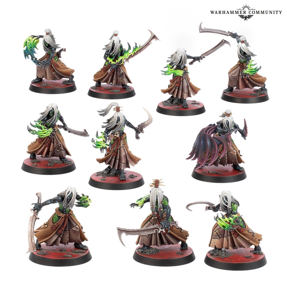 The new Drukhari Mandrakes miniatures included in the Kill Team Nightmare box set. 